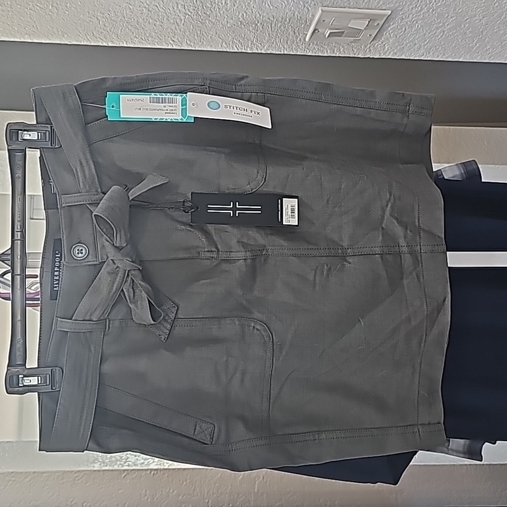 Skirt with Trapunto Self Belt